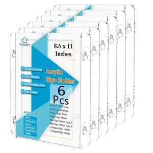 Acrylic Window Sign Holder Suction Cups 8.5×11,Clear Acrylic Frames Wall Mount Advertising Signage Sign Holder for Glass Door Mall, Office, Home, Store, Restaurant (6 Pack) Acrylic Window Sign Holder Suction Cups 8.5×11,Clear Acrylic Frames Wall Mount Advertising Signage Sign Holder for Glass Door Mall, Office, Home, Store, Restaurant (6 Pack)