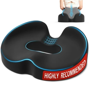 Donut Pillow Seat Cushion Memory Foam Lifting Cushions, Black Coccyx & Hemorrhoid Pillow for Office, Tailbone Pressure Relief Cushion for Pregnancy, Postpartum and Long Sitting Donut Pillow Seat Cushion Memory Foam Lifting Cushions, Black Coccyx & Hemorrhoid Pillow for Office, Tailbone Pressure Relief Cushion for Pregnancy, Postpartum and Long Sitting