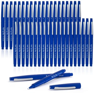 Felt Tip Pens, 40 Blue Pack, 0.7mm Medium Point, Felt Tip Markers Pens for Journaling, Writing, Note Taking, Planner, Perfect for School Office and Art Supplies Felt Tip Pens, 40 Blue Pack, 0.7mm Medium Point, Felt Tip Markers Pens for Journaling, Writing, Note Taking, Planner, Perfect for School Office and Art Supplies