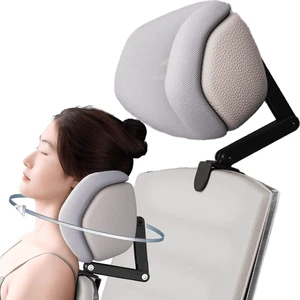Upgraded Version Memory Foam Headrest Attachment for Office Chair, Attachable Chair Head Rest, Desk Chair Neck Support, Elastic Sponge Head Pillow Adjustable Height and Angle (Upgraded Version(Gray)) Upgraded Version Memory Foam Headrest Attachment for Office Chair, Attachable Chair Head Rest, Desk Chair Neck Support, Elastic Sponge Head Pillow Adjustable Height and Angle (Upgraded Version(Gray))