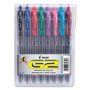 G2 Premium Gel Pens, Bold Point 1.0mm, Assorted Inks, 8-Pack Write more, gel pens 1.0 for notes and journaling, quick drying, refillable and retractable rolling ball, assorted inks G2 Premium Gel Pens, Bold Point 1.0mm, Assorted Inks, 8-Pack Write more, gel pens 1.0 for notes and journaling, quick drying, refillable and retractable rolling ball, assorted inks