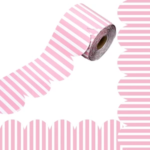 Pink Bulletin Board Borders 69 ft Rolled Stripes Classroom School Decor Die Cut Border Trim Scalloped Classroom Borders Decor for Back to School Chalkboard Whiteboard Decorations Pink Bulletin Board Borders 69 ft Rolled Stripes Classroom School Decor Die Cut Border Trim Scalloped Classroom Borders Decor for Back to School Chalkboard Whiteboard Decorations