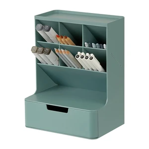 Hive Pen Desk Organizer, Green, Made in Korea 6 Compartments. Full Drawer. Everyday Storage Hive Pen Desk Organizer, Green, Made in Korea 6 Compartments. Full Drawer. Everyday Storage