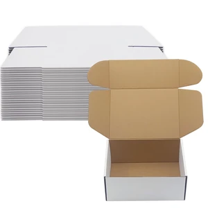 9x7x4 inch Shipping Boxes Set of 25, White Corrugated Cardboard Mailer Box Mailing Boxes Bulk for Birthday Wedding Party Book Literature Gift Giving, Mailers for Packaging and Shipping Small Business 9x7x4 inch Shipping Boxes Set of 25, White Corrugated Cardboard Mailer Box Mailing Boxes Bulk for Birthday Wedding Party Book Literature Gift Giving, Mailers for Packaging and Shipping Small Business