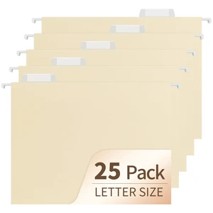 Hanging File Folders,Yellow 25 Pack Letter Size File Folders with 1/5-cut Tabs,Office Essentials for Filing Cabinet & Desk Storage Hanging File Folders,Yellow 25 Pack Letter Size File Folders with 1/5-cut Tabs,Office Essentials for Filing Cabinet & Desk Storage
