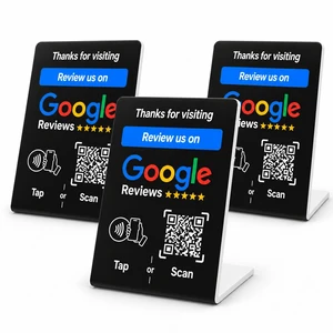 NFC Tap Google Review Stand, Black, Large 5.1"x3.5", 3-STANDS Boost Customer Feedback, Tap & Scan QR, No App, No Subscription, Works on iPhone & Android NFC Tap Google Review Stand, Black, Large 5.1"x3.5", 3-STANDS Boost Customer Feedback, Tap & Scan QR, No App, No Subscription, Works on iPhone & Android