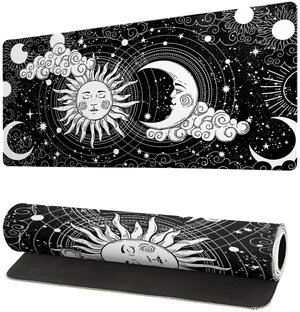 Magic Astrology Extended Big Mouse Pad Large, Gaming Mouse Pad Desk Pad,27.6x11.8 Inch Long Computer Keyboard Mouse Mat Black Mousepad with 3mm Non-Slip Base and Stitched Edge for Gaming and Office Magic Astrology Extended Big Mouse Pad Large, Gaming Mouse Pad Desk Pad,27.6x11.8 Inch Long Computer Keyboard Mouse Mat Black Mousepad with 3mm Non-Slip Base and Stitched Edge for Gaming and Office
