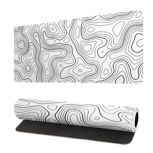 Topographic Contour Gaming Mouse Pad White Large Mouse Pad for Keyboard and Mousepad Desk Mat with 3mm Non-Slip Base and Stitched Edge for Gaming and Office Computer Mat Protector Mat 27.6x11.8 Inch Topographic Contour Gaming Mouse Pad White Large Mouse Pad for Keyboard and Mousepad Desk Mat with 3mm Non-Slip Base and Stitched Edge for Gaming and Office Computer Mat Protector Mat 27.6x11.8 Inch