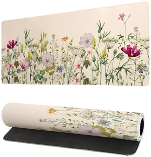 Flower Gaming Mouse Pad Large Mouse Pad for Keyboard and Mousepad Desk Mat with 3mm Non-Slip Base and Stitched Edge for Gaming and Office Computer Mat Protector Mat 27.6x11.8 Inch Flower Gaming Mouse Pad Large Mouse Pad for Keyboard and Mousepad Desk Mat with 3mm Non-Slip Base and Stitched Edge for Gaming and Office Computer Mat Protector Mat 27.6x11.8 Inch