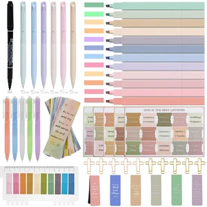 76-Piece Bible Study Supplies, Bible Journaling Kit for Women No-bleed highlighters, gel pens, Bible tabs, magnetic bookmarks, cross clips, prayer cards and marker for scripture study 76-Piece Bible Study Supplies, Bible Journaling Kit for Women No-bleed highlighters, gel pens, Bible tabs, magnetic bookmarks, cross clips, prayer cards and marker for scripture study