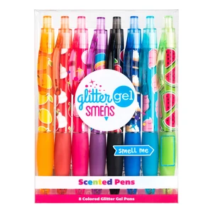 Glitter Gel Smens - Patented Gourmet Scented Colored Glitter Gel Ink Pens, Medium Point, 8 Count - Fun, Cute, Cool, Smelly Pens for Kids Glitter Gel Smens - Patented Gourmet Scented Colored Glitter Gel Ink Pens, Medium Point, 8 Count - Fun, Cute, Cool, Smelly Pens for Kids