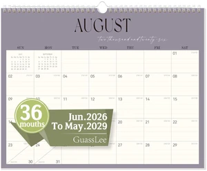 Desk Calendar 2026-2029, 36 Month Jun 2026-May 2029, 14" X 11" Monthly Desk/Wall Calendar With Thick Paper Spiral Bound For Office Home School Organizing & Planning Desk Calendar 2026-2029, 36 Month Jun 2026-May 2029, 14" X 11" Monthly Desk/Wall Calendar With Thick Paper Spiral Bound For Office Home School Organizing & Planning