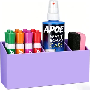 Magnetic Marker Holder for Whiteboard, Fridge, Teacher Must Have Acrylic Magnet Dry Erase Pen Holder for Refrigeator, Anti-slip Pencil Holder for Classroom, Locker Organizer-Purple Magnetic Marker Holder for Whiteboard, Fridge, Teacher Must Have Acrylic Magnet Dry Erase Pen Holder for Refrigeator, Anti-slip Pencil Holder for Classroom, Locker Organizer-Purple