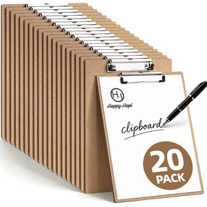 Clipboard 20 Pack, 8.5x11 Clip Board Bulk, Wooden Clipboard A4 Hardboard Brown Clipboards, Standard Letter Size Clip Board for Classroom, Student, Office & School Supplies Clipboard 20 Pack, 8.5x11 Clip Board Bulk, Wooden Clipboard A4 Hardboard Brown Clipboards, Standard Letter Size Clip Board for Classroom, Student, Office & School Supplies