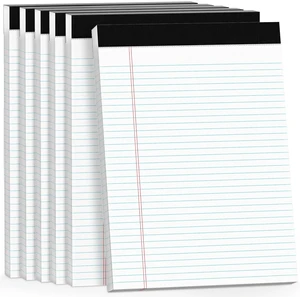300 Sheets Legal Pads 8.5 x 11 College Ruled 6-Pack White Paper Note Pad Narrow Ruled 50 Sheets per Notepad Perforated Writing Pad Sturdy Back 8x11 Legal Pads Pads of Paper 300 Sheets Legal Pads 8.5 x 11 College Ruled 6-Pack White Paper Note Pad Narrow Ruled 50 Sheets per Notepad Perforated Writing Pad Sturdy Back 8x11 Legal Pads Pads of Paper