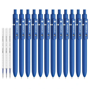 12 Pcs GX3 Blue Gel Pens, Smooth Writing, with 3 Refills Blue Ink Pens, 0.7mm Fine Point, School, Office, Journaling & Note Taking, for Nurses, Adults, Men & Women 12 Pcs GX3 Blue Gel Pens, Smooth Writing, with 3 Refills Blue Ink Pens, 0.7mm Fine Point, School, Office, Journaling & Note Taking, for Nurses, Adults, Men & Women
