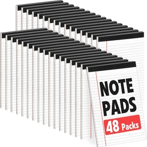 48 Pack Note Pads Bulk, Small Legal Pads 5" x 8" Narrow Ruled Lined Writing Pad, 30 Sheets (60 Pages) Notepad for Office Home School, Perforated, Office Supplies 48 Pack Note Pads Bulk, Small Legal Pads 5" x 8" Narrow Ruled Lined Writing Pad, 30 Sheets (60 Pages) Notepad for Office Home School, Perforated, Office Supplies