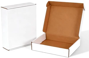 25 Pack 12x9x2 Inch White Shipping Boxes, Corrugated Cardboard Mailer Boxes for Small Business Packaging, Easy-to-Fold Design for Mailing, Gift Wrapping, and Everyday Organizing 25 Pack 12x9x2 Inch White Shipping Boxes, Corrugated Cardboard Mailer Boxes for Small Business Packaging, Easy-to-Fold Design for Mailing, Gift Wrapping, and Everyday Organizing