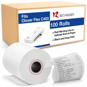 Thermal Paper Rolls Compatible for Clover Flex C401, C403, C405-100 Rolls 2.25 inch x 50ft - BPA Free Thermal Paper Rolls Compatible for Clover Flex C401, C403, C405-100 Rolls 2.25 inch x 50ft - BPA Free