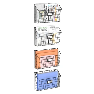 4-Tier Hanging Wall File Holder Vertical Wall Mount Metal Wall File Organizer with Tag Slot Document Magazine Rack Mail Organizer for Office Home, Black 4-Tier Hanging Wall File Holder Vertical Wall Mount Metal Wall File Organizer with Tag Slot Document Magazine Rack Mail Organizer for Office Home, Black