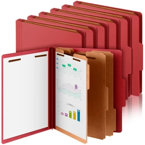 12 Pcs Classification Folder Letter Size, 3 Divider File,Red Pressboard Personnel File Folders with Fastener, Expanding Organizer Bulk for Medical, Legal, School Teacher, Office Staff 12 Pcs Classification Folder Letter Size, 3 Divider File,Red Pressboard Personnel File Folders with Fastener, Expanding Organizer Bulk for Medical, Legal, School Teacher, Office Staff