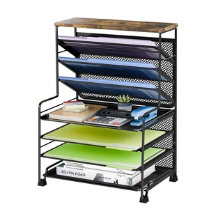 8-Tier Desk File Organizer for Office, Home or School, Black 8-Tier Desk File Organizer for Office, Home or School, Black