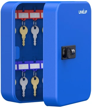 20 Keys Key Lock Box with Code, Wall Mount Lock Box for Keys with Code, Key Organizer with Tags, Key Cabinet, Key Storage Box for Home Office & Company, Blue 20 Keys Key Lock Box with Code, Wall Mount Lock Box for Keys with Code, Key Organizer with Tags, Key Cabinet, Key Storage Box for Home Office & Company, Blue