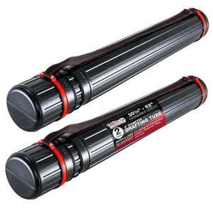 Poster Tube - Telescoping Adjustable, 4" Diameter 2-Pack - 30.25" to 52" Long Storage Tube - Art Poster Carrier Holder & Blueprint Storage Drafting Tube Travel & Protection Poster Tube - Telescoping Adjustable, 4" Diameter 2-Pack - 30.25" to 52" Long Storage Tube - Art Poster Carrier Holder & Blueprint Storage Drafting Tube Travel & Protection