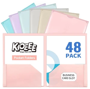 Plastic Folders with Clear Front Pocket (48 Pack) with 2 Pockets, Heavy Duty Letter Size Colored Plastic Folders for School OfficeLetter Size Paper Plastic Folders with Clear Front Pocket (48 Pack) with 2 Pockets, Heavy Duty Letter Size Colored Plastic Folders for School OfficeLetter Size Paper
