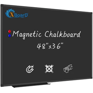 XBoard Magnetic Chalkboard Blackboard 48 x 36 Inches Chalk Board/Black Board with Black Aluminium Frame XBoard Magnetic Chalkboard Blackboard 48 x 36 Inches Chalk Board/Black Board with Black Aluminium Frame