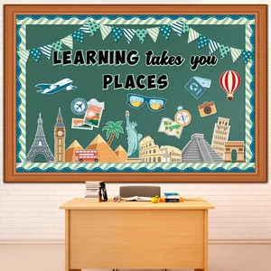 Learning Takes You Places Bulletin Board Set Classroom Decorations Learning Travel Motivational Travel Around the World Bulletin Board Cutouts for Door Wall Decor Home School Library Supplies Learning Takes You Places Bulletin Board Set Classroom Decorations Learning Travel Motivational Travel Around the World Bulletin Board Cutouts for Door Wall Decor Home School Library Supplies