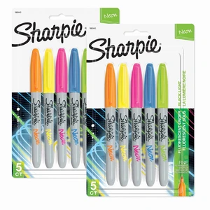 1874447 Neon Permanent Markers, Fine Point, Assorted Colors, 5 Count (Pack of 2) 1874447 Neon Permanent Markers, Fine Point, Assorted Colors, 5 Count (Pack of 2)