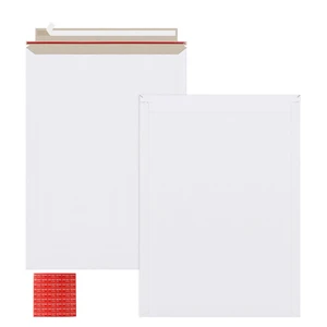 25 Pack 13x18 inch Large Rigid Mailer Self Seal Photo Document Mailers, Stay Flat White Cardboard Envelopes White Photography Mailers for CD, Photos, Document 25 Pack 13x18 inch Large Rigid Mailer Self Seal Photo Document Mailers, Stay Flat White Cardboard Envelopes White Photography Mailers for CD, Photos, Document