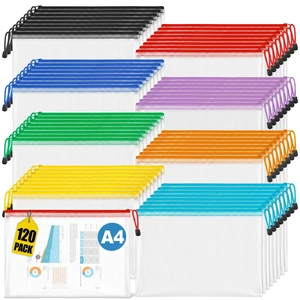 120 Pack Mesh Zipper Pouch Bags, A4 Mesh Bags with Zippers in 8 Color, Waterproof Zip File Folder Pouch for Organization Storage, Letter Size Zippers Bag for Classroom/Home/Office 120 Pack Mesh Zipper Pouch Bags, A4 Mesh Bags with Zippers in 8 Color, Waterproof Zip File Folder Pouch for Organization Storage, Letter Size Zippers Bag for Classroom/Home/Office