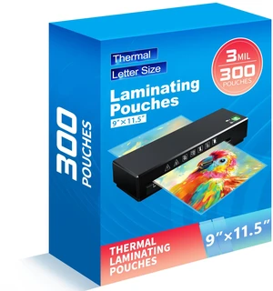 300 Pack Laminating Sheets,3 Mil,9"x11.5" Inches for Use with Thermal Laminators,Clear,Letter Size,Office and School Supplies 300 Pack Laminating Sheets,3 Mil,9"x11.5" Inches for Use with Thermal Laminators,Clear,Letter Size,Office and School Supplies