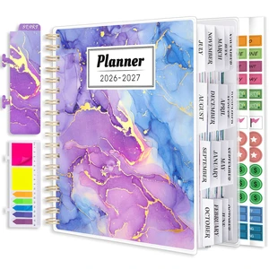 Planner 2026-2027, 18 Months Academic Daily Weekly Monthly Calendar Planner July 2026 - Dec 2027, 7.9" x 9.8", Agenda Organizer Book with Tabs, Inner Pocket, Bookmark, Stickers, Sticky Note Set Planner 2026-2027, 18 Months Academic Daily Weekly Monthly Calendar Planner July 2026 - Dec 2027, 7.9" x 9.8", Agenda Organizer Book with Tabs, Inner Pocket, Bookmark, Stickers, Sticky Note Set