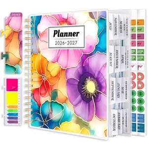 Planner 2026-2027, 18 Months Academic Daily Weekly Monthly Calendar Planner July 2026 - Dec 2027, 7.9" x 9.8", Agenda Organizer Book with Tabs, Inner Pocket, Bookmark, Stickers, Sticky Note Set Planner 2026-2027, 18 Months Academic Daily Weekly Monthly Calendar Planner July 2026 - Dec 2027, 7.9" x 9.8", Agenda Organizer Book with Tabs, Inner Pocket, Bookmark, Stickers, Sticky Note Set