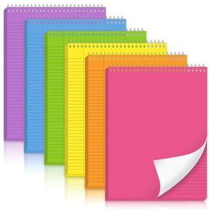 6Pcs Colorful Top Spiral Notebooks 8.5x11 College Ruled Steno Pad 8.5x11 Aesthetic Legal Pad, 6 Pack 53-Sheet Colored Paper, Top Bound Steno Pad for Writing School Office Supplies Note Taking 6Pcs Colorful Top Spiral Notebooks 8.5x11 College Ruled Steno Pad 8.5x11 Aesthetic Legal Pad, 6 Pack 53-Sheet Colored Paper, Top Bound Steno Pad for Writing School Office Supplies Note Taking