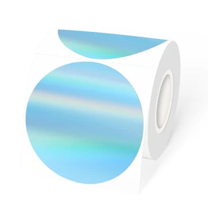 3" Holographic Direct Thermal Label Stickers, Round Printable Rainbow Glitter Thermal Printer Sticker Labels for Gift Wrapping, Self-Adhesive DIY Custom Logo Design- Holographic Blue 3" Holographic Direct Thermal Label Stickers, Round Printable Rainbow Glitter Thermal Printer Sticker Labels for Gift Wrapping, Self-Adhesive DIY Custom Logo Design- Holographic Blue