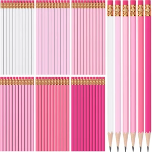 60 Pcs HB Pencils #2 Unsharpened Wood, Pink Series, White Wood Cased with Pink Eraser, HB Graphite for School Exam Office, Blank Bulk Sketching Learning, Great Students Kids Adults 60 Pcs HB Pencils #2 Unsharpened Wood, Pink Series, White Wood Cased with Pink Eraser, HB Graphite for School Exam Office, Blank Bulk Sketching Learning, Great Students Kids Adults