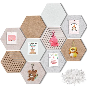 Hexagon Cork Boards for Walls Self Adhesive, 10 Pack 12 x 10 inch 1300g/m² Dense Felt Bulletin Tiles, Frameless, Peel and Stick, Renter Friendly, Modern, Modular, for Office Dorm Room Decor Hexagon Cork Boards for Walls Self Adhesive, 10 Pack 12 x 10 inch 1300g/m² Dense Felt Bulletin Tiles, Frameless, Peel and Stick, Renter Friendly, Modern, Modular, for Office Dorm Room Decor