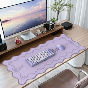 Purple Office Decor for Women, Scalloped Desk Cover Mat Large Mouse Pad, Leather Waterproof Accessories Blotter, Non-Slip Mousepad for Organizer Office Dorm Supplies Teacher Girly Purple Office Decor for Women, Scalloped Desk Cover Mat Large Mouse Pad, Leather Waterproof Accessories Blotter, Non-Slip Mousepad for Organizer Office Dorm Supplies Teacher Girly