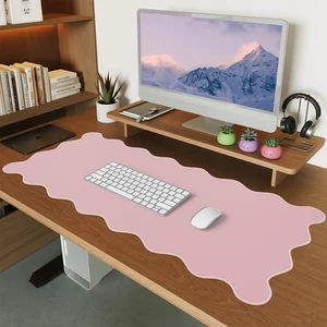 Pink Scalloped Table Mat, 35.4"x15.7" Desk Pad for Workspace Scalloped Mousepad Featuring Stitched Edges and Non-Slip Base, Charming Floral Desk Pad for Teacher Cubicle Workspace Pink Scalloped Table Mat, 35.4"x15.7" Desk Pad for Workspace Scalloped Mousepad Featuring Stitched Edges and Non-Slip Base, Charming Floral Desk Pad for Teacher Cubicle Workspace