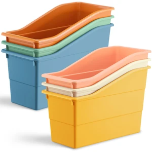 6 Packs Book Bins for Classroom Plastic Book Binder Holders Vertical Organizer Baskets Storage Boxes for Classroom Library Home Office Organization Stationery Supplies (Fresh Colors) 6 Packs Book Bins for Classroom Plastic Book Binder Holders Vertical Organizer Baskets Storage Boxes for Classroom Library Home Office Organization Stationery Supplies (Fresh Colors)