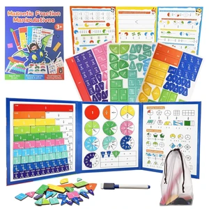 Magnetic Fraction Educational Puzzle,Magnetic Fraction Tiles & Fraction Circles,Math Manipulatives for Elementary School, Montessori Fraction Manipulatives Learning Toys for Kids Magnetic Fraction Educational Puzzle,Magnetic Fraction Tiles & Fraction Circles,Math Manipulatives for Elementary School, Montessori Fraction Manipulatives Learning Toys for Kids
