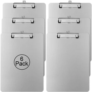 Metal Clipboards, 6 Pack Heavy Duty Aluminum Clipboards 12 x 9 Inches, A4 Letter Sizer Document Holder with Low Profile Clip, Suitable for School, Office, Jobsite or Medical Staff, Silver Metal Clipboards, 6 Pack Heavy Duty Aluminum Clipboards 12 x 9 Inches, A4 Letter Sizer Document Holder with Low Profile Clip, Suitable for School, Office, Jobsite or Medical Staff, Silver