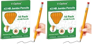 28 Pack Jumbo #2 HB Pencils for Kids, Triangle Shape Pre-sharpened Wood-Cased Pencil with Top Eraser, Toddler First Pencils, Ideal Home, Kindergartens, School Classroom Supplies 28 Pack Jumbo #2 HB Pencils for Kids, Triangle Shape Pre-sharpened Wood-Cased Pencil with Top Eraser, Toddler First Pencils, Ideal Home, Kindergartens, School Classroom Supplies