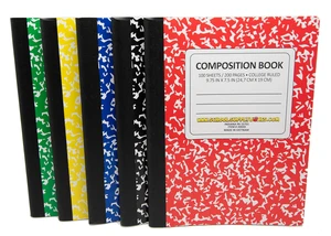 100 Sheet Composition Notebooks 5 College Ruled Writing Notebooks - 1 Black, 1 Red, 1 Green, 1 Blue, and 1 Yellow (College Ruled) 100 Sheet Composition Notebooks 5 College Ruled Writing Notebooks - 1 Black, 1 Red, 1 Green, 1 Blue, and 1 Yellow (College Ruled)