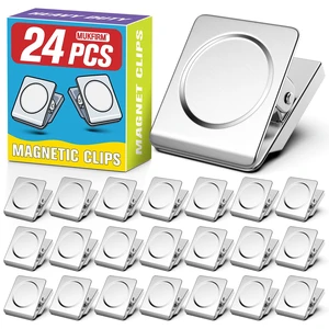 24 Pack Large Magnetic Clips Heavy Duty, Strong Magnet Clips for Notes Refrigerator Magnets Clip for Organization, Fridge Magnets, Chip Clip Magnets for Whiteboard, Classroom, Cruise, Office 24 Pack Large Magnetic Clips Heavy Duty, Strong Magnet Clips for Notes Refrigerator Magnets Clip for Organization, Fridge Magnets, Chip Clip Magnets for Whiteboard, Classroom, Cruise, Office