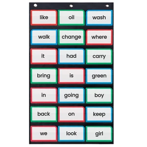 Sentence Strip Pocket Chart, 17" Wide x 33" Tall, Black Pocket Cart For Dry Erase Sentence Strips, Easy to Use & Hang, Reusable, For Classrooms, Home & Office Sentence Strip Pocket Chart, 17" Wide x 33" Tall, Black Pocket Cart For Dry Erase Sentence Strips, Easy to Use & Hang, Reusable, For Classrooms, Home & Office